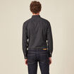 Chemise cintr&eacute;e en coton manches longues noir homme