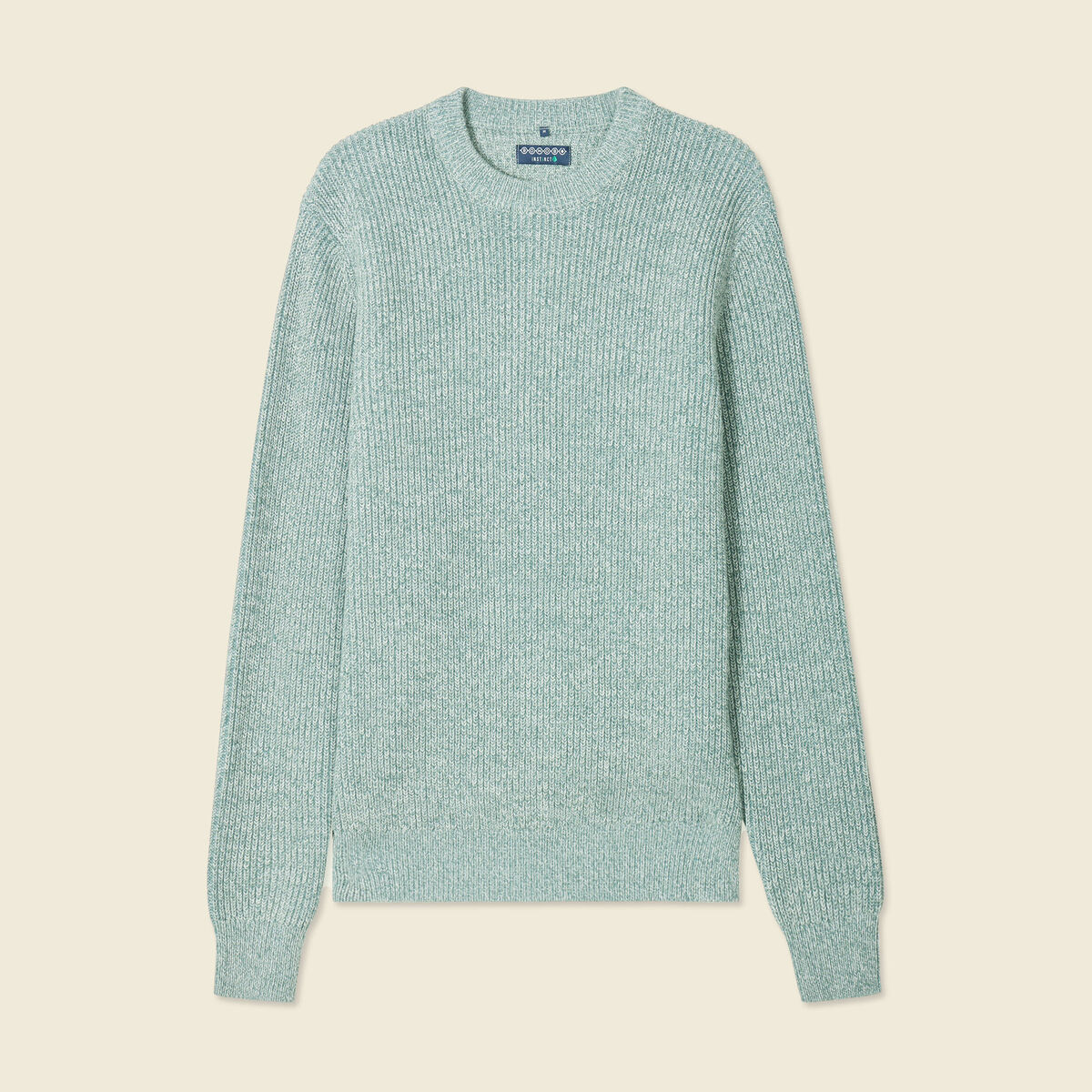 Pull manches longues vert foncé homme