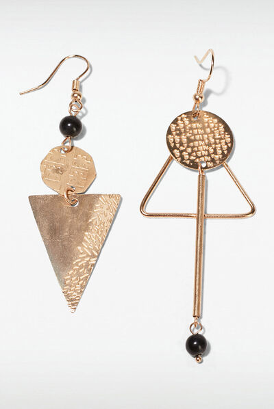 Boucles d'oreilles pendantes couleur or femme