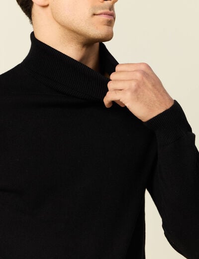 Pull manches longues noir homme