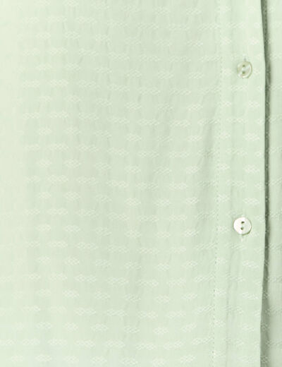 Chemise manches courtes vert olive femme