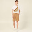Bermuda coupe large beige homme