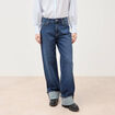 Jeans straight taille standard denim brut femme