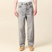 Jeans large 5 poches denim snow gris homme
