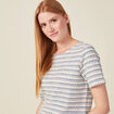 T-shirt manches courtes bleu foncé femme