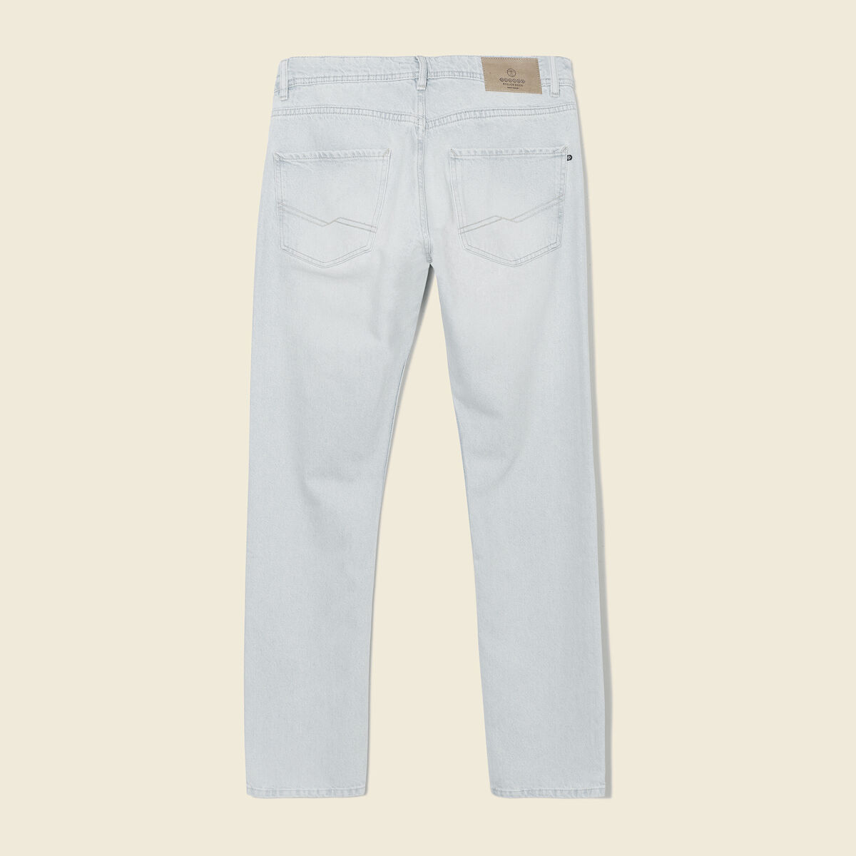 Jeans straight 5 poches denim bleach homme