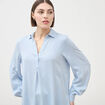 Blouse manches longues bleu femme