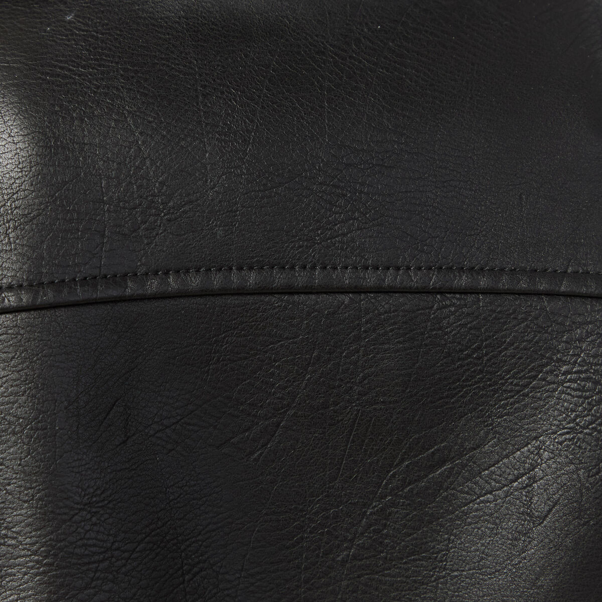 Blouson biker simili cuir noir femme