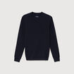Pull manches longues col rond bleu marine homme