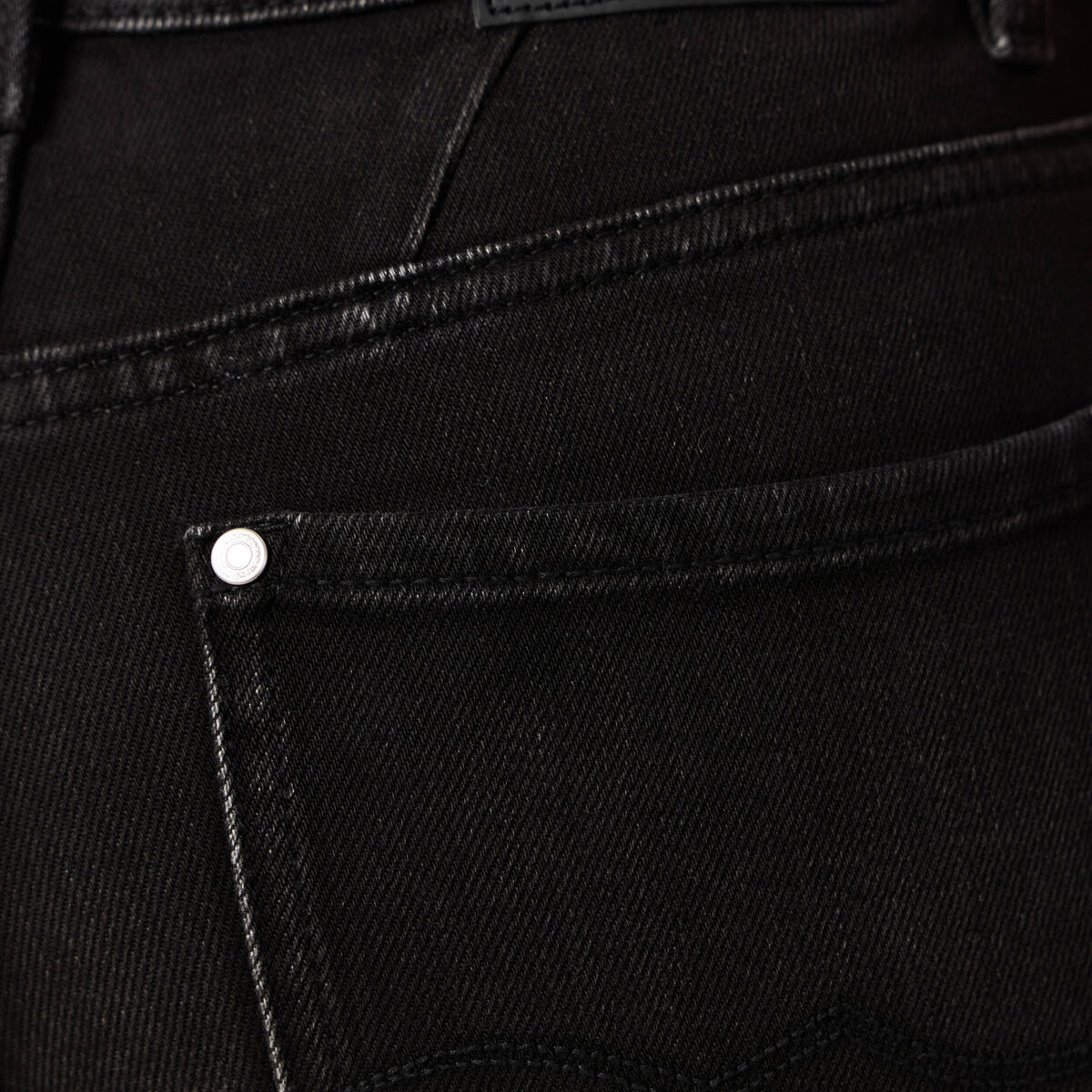 Jeans flare taille haute denim noir femme