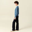 Pull manches longues bleu clair femme