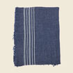 Foulard à franges bleu foncé homme