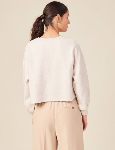 Sweat éco-responsable creme femme