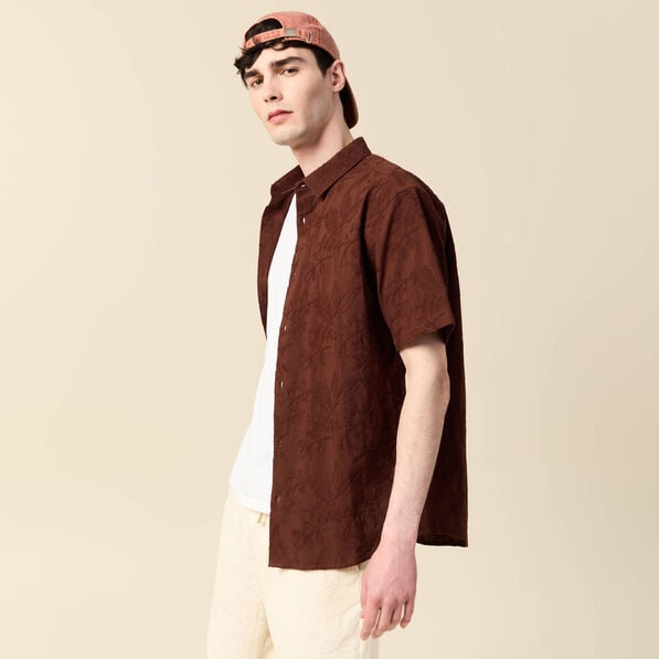 chemise manches courtes bordeaux homme Chemise manches courtes bordeaux homme