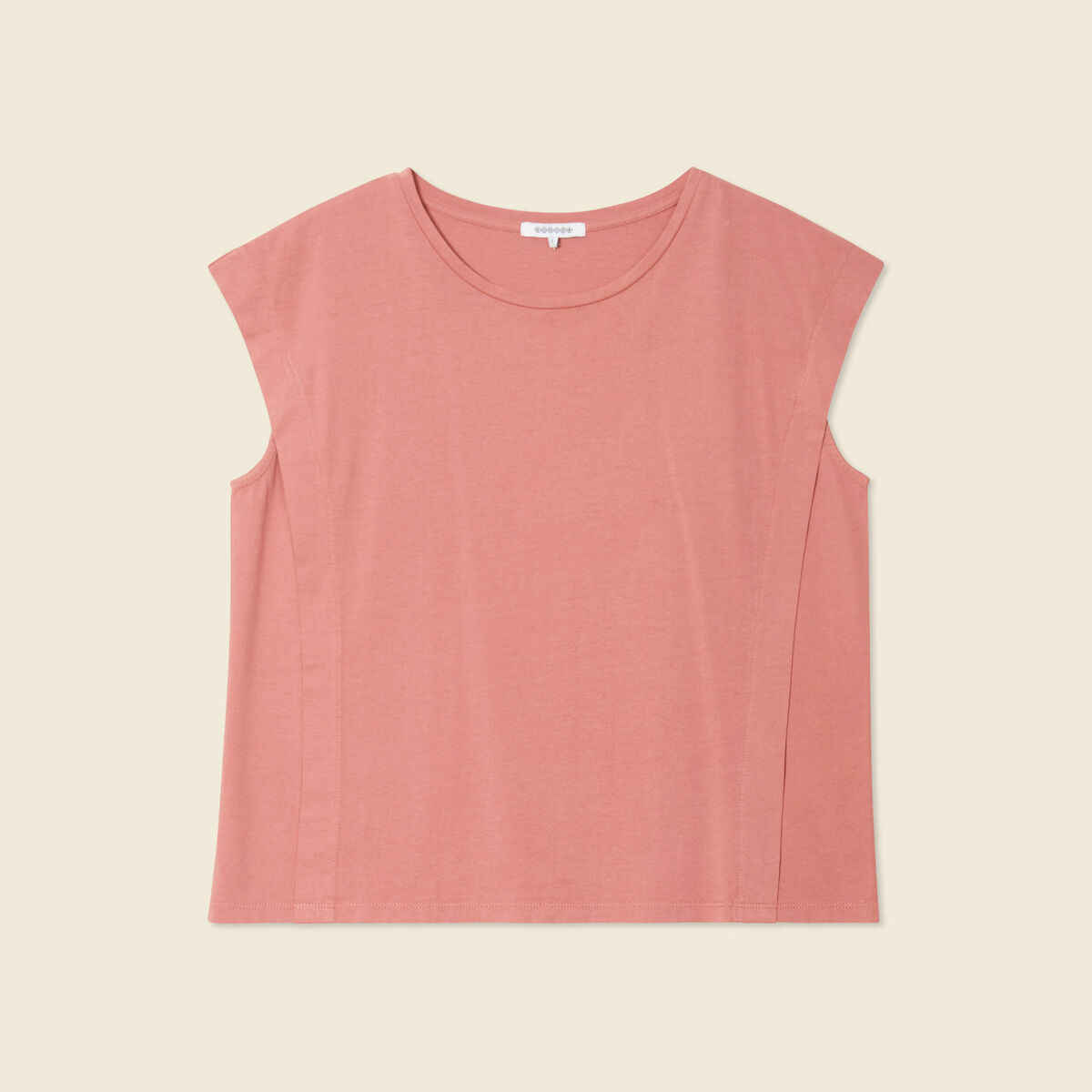 T-shirt manches courtes rouge foncé femme