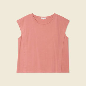 t shirt manches courtes rouge fonce femme T-shirt manches courtes rouge foncé femme