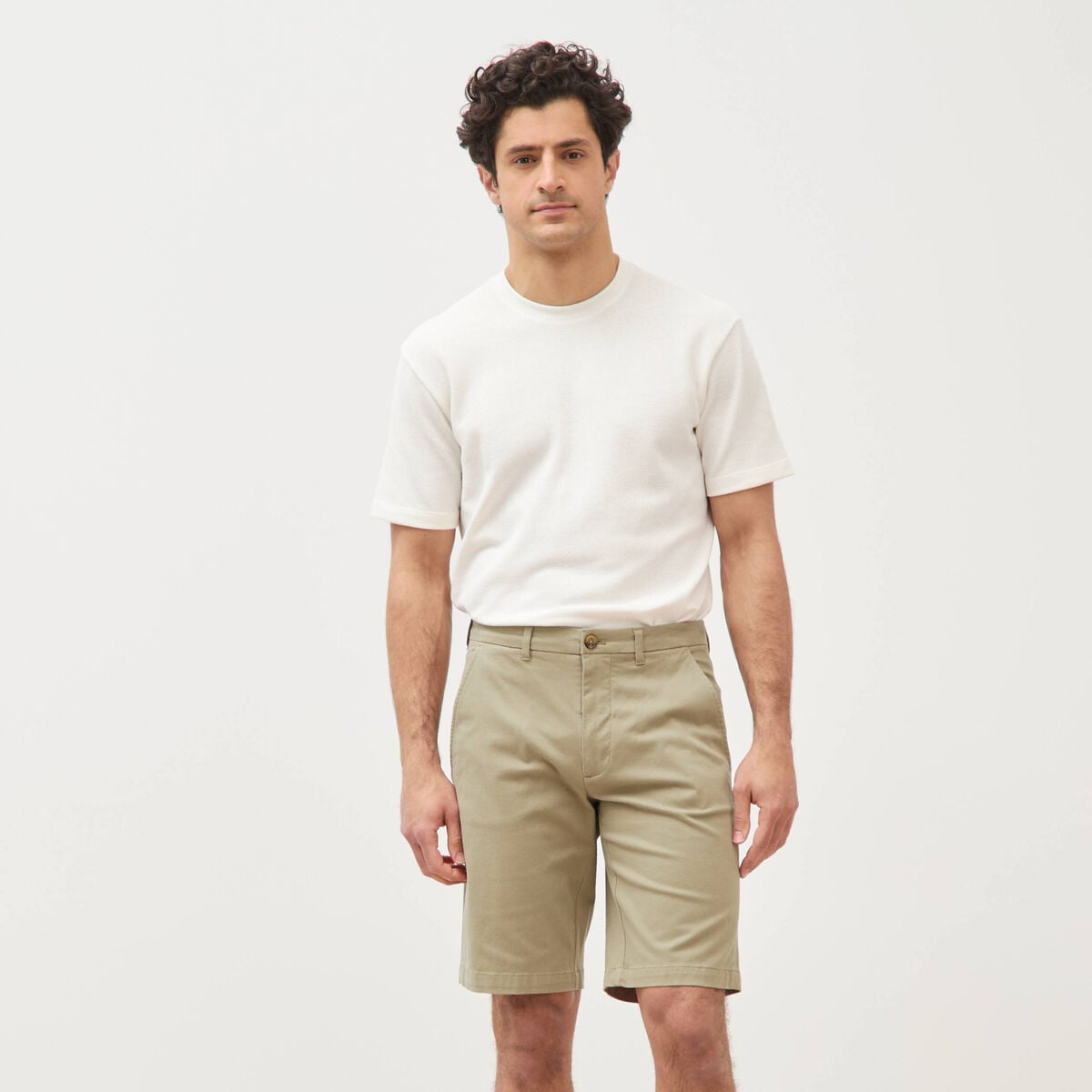 Short vert olive homme