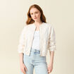 Veste broderie anglaise ecru femme