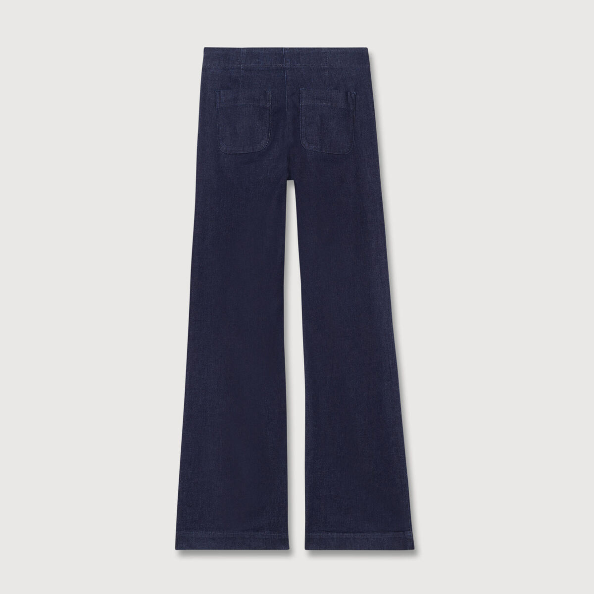 Jeans flare &agrave; pont denim brut femme