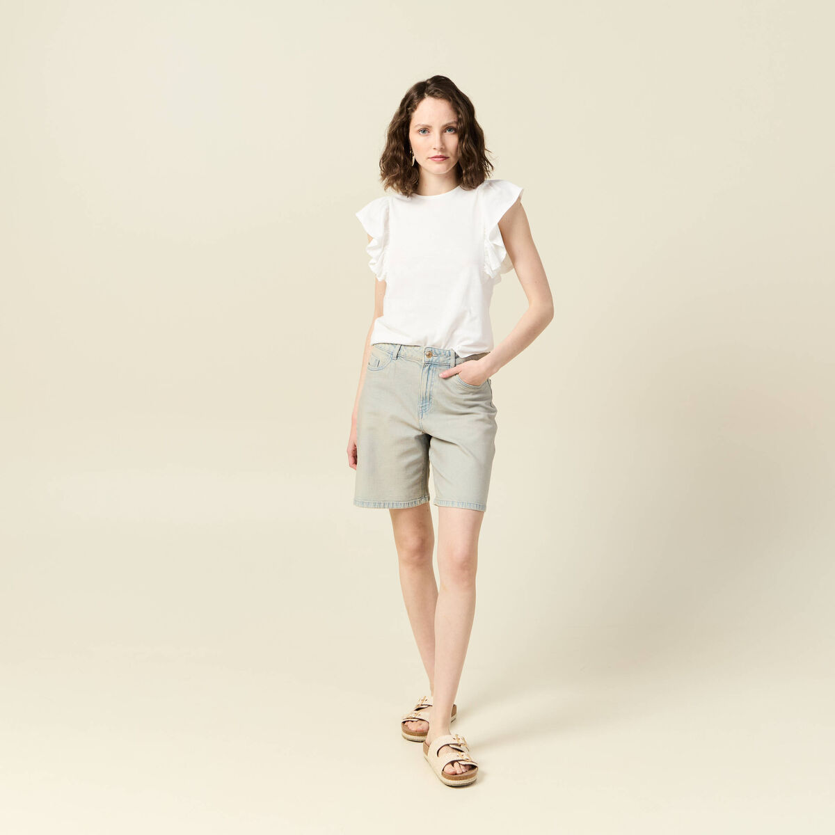 Débardeur sans manches blanc femme