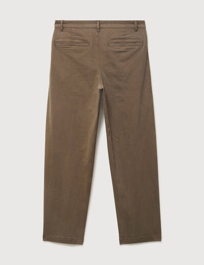 Pantalon coupe large taupe homme