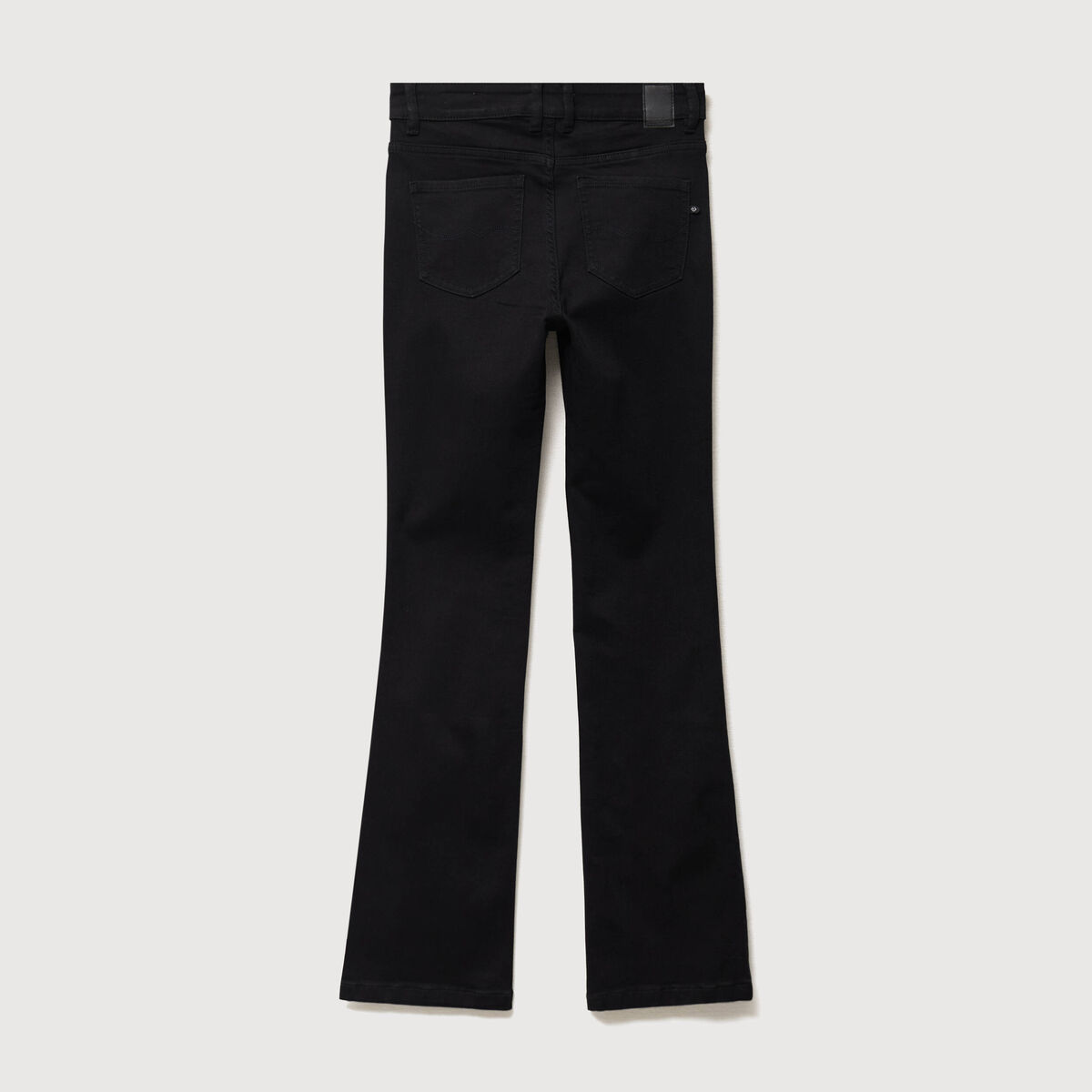 Jeans bootcut taille haute denim noir femme