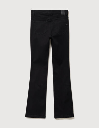 Jeans bootcut taille haute denim noir femme
