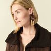 Boucles d'oreilles marron femme