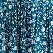 Robe évasée manches courtes bleu femme