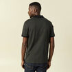 Polo col polo manches courtes en coton noir homme
