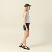 Polo sans manches gris femme