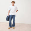 Jeans loose longueur 32 en coton denim stone homme