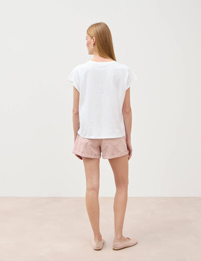 T-shirt en coton blanc femme