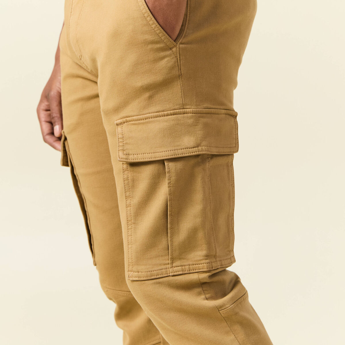 Pantalon battle bas resserré vert kaki homme