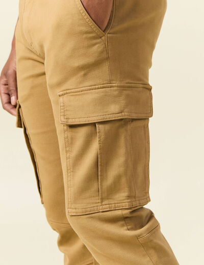 Pantalon battle bas resserré vert kaki homme