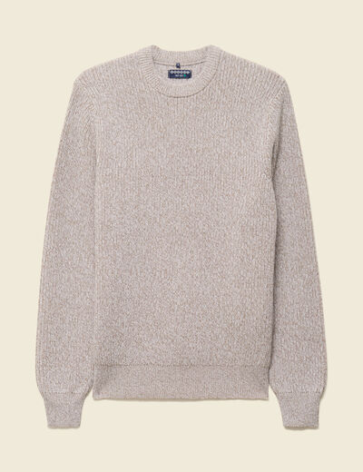 Pull manches longues gris clair homme