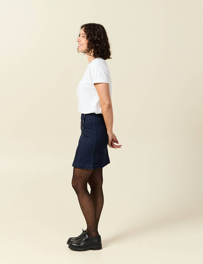 Jupe en jeans denim brut femme