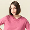 T-shirt manches courtes vieux rose femme