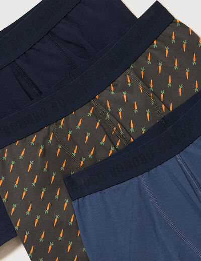 Lot de 3 boxers vert kaki homme