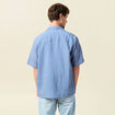Chemise boyfriend manches courtes rouge foncé homme