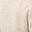 Pull droit col v manches longues creme femme