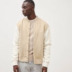 Sweat manches longues brod&eacute; beige homme