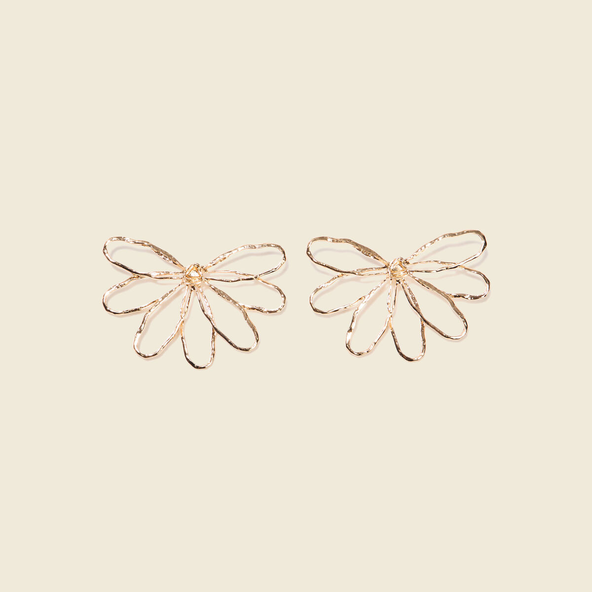 Boucles d'oreilles clous couleur or femme