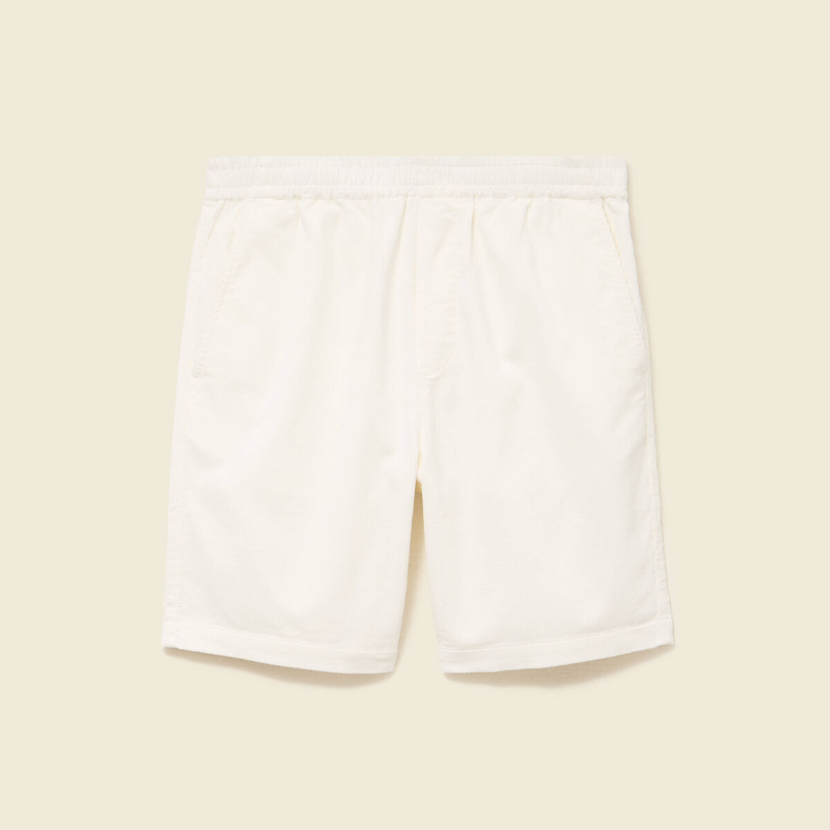 Bermuda en velours ecru homme