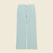 Pantalon large éco-responsable vert pastel femme