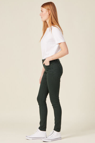 Pantalon Audrey - skinny push up vert foncé femme