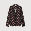 Blouse manches longues noir femme