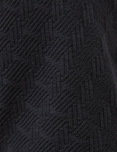 Polo cintr&eacute; manches courtes noir homme