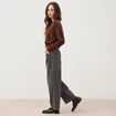 Jeans barrel taille standard denim gris femme