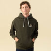 Sweat effet polaire manches longues vert kaki homme